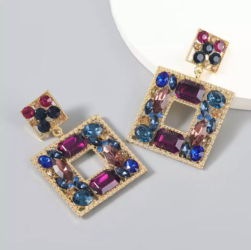 “Rita” | Rhinestone Earrings